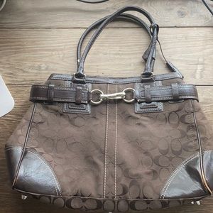 Coach signature satchel purse